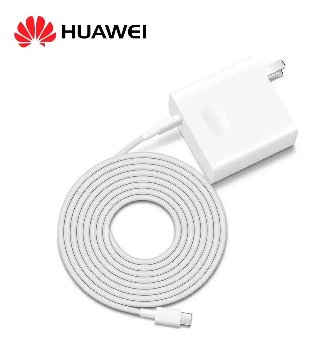 7 Cargador Huawei Matebook Tipo C 20V de 65W y 1 Cable de 2m hw 200325UP2 - Imagen 1