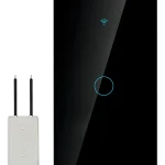 Interruptor Inteligente WiFi Moyac Negro Sin Neutro Alexa Google