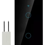 Interruptor Inteligente Wi-fi De 2 Vías Negro Sin Neutro MOYAC